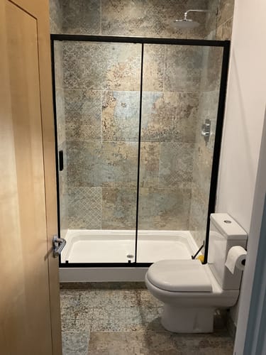 Customer photo review of Nuie Rene 1400mm Single Sliding Door - Matt Black
