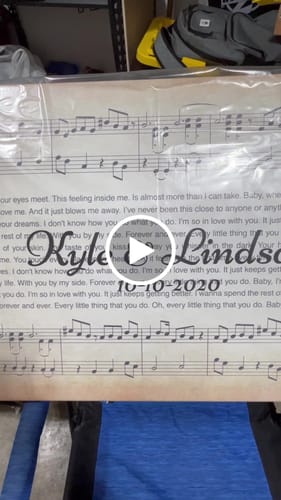 Customer video review of Song Lyrics On Canvas Custom Wall Art