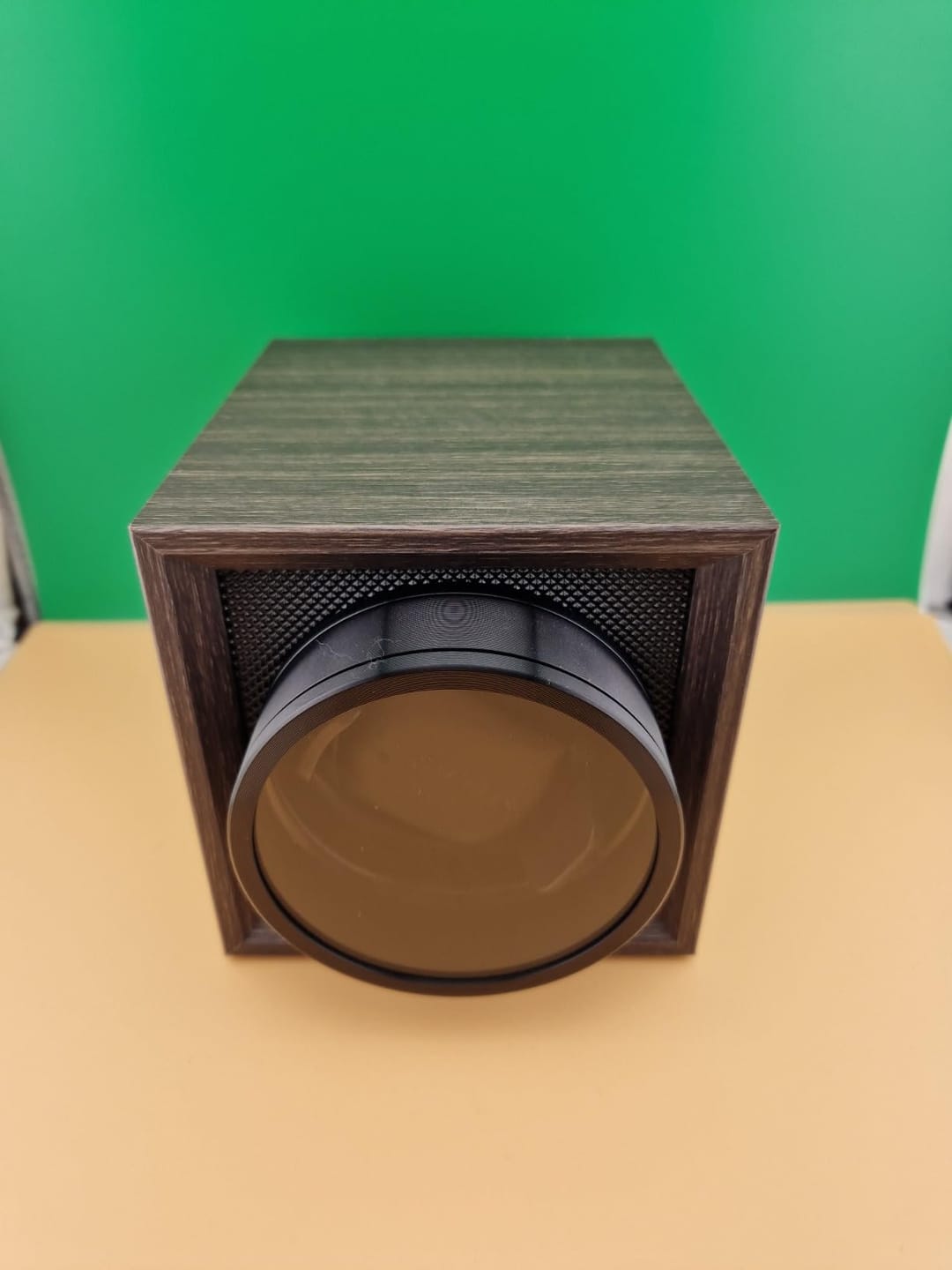 Customer photo review of Single Watch Winder with Dual Power Supply and Quiet Mabuchi Motor - Dark Wood Grain