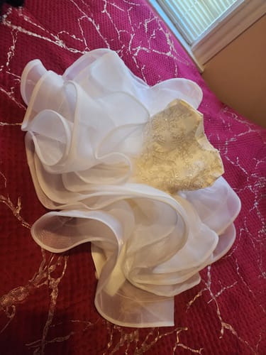 Customer photo review of Baptism Dresses Baby Girl Summer White Beadwork Flower Girl Dress Girls Pageant Dresses