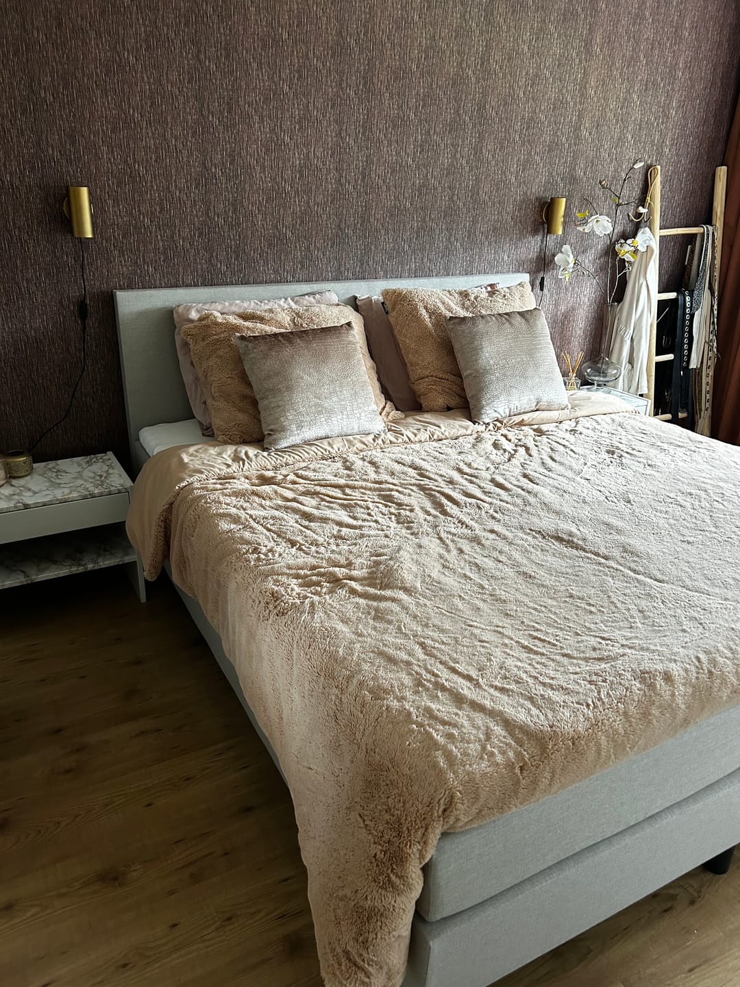 Customer photo review of Dekbedovertrek Teddy Fluffy Nude