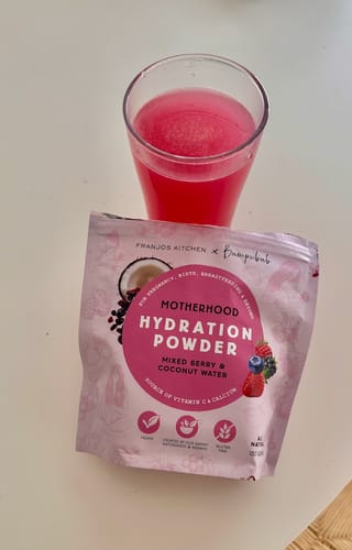 Customer photo review of Motherhood Hydration Powder - Mixed Berry