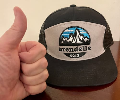Customer photo review of Arendelle Mountain Trucker Hat