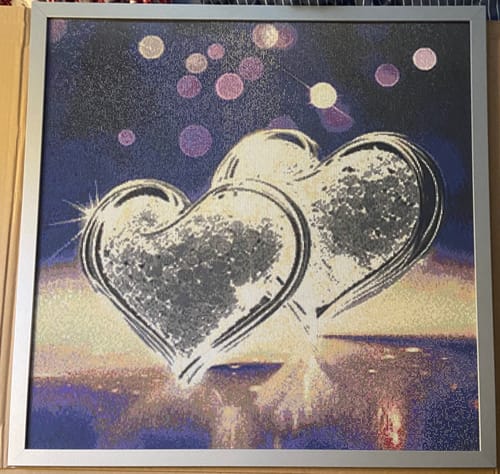 Customer photo review of Dein Wunschmotiv - als Diamond Painting  (eckige Steine)