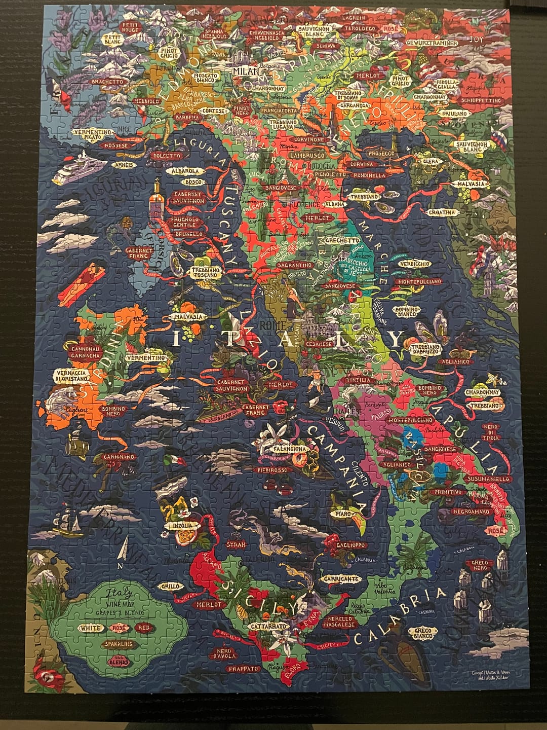 Customer photo review of Wine Puzzle - Italy