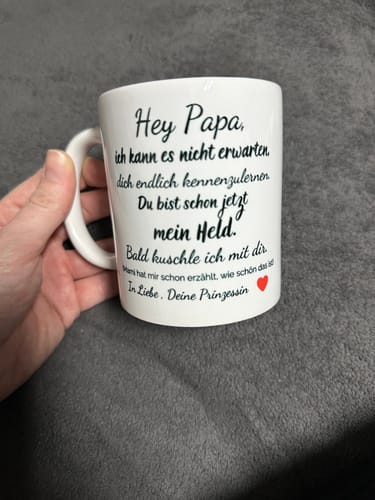 Customer photo review of Papa Tasse - Geschenk für werdende Väter - personalisierbar