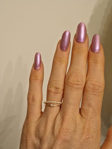 Customer photo review of Half Band Diamond Pave Ring