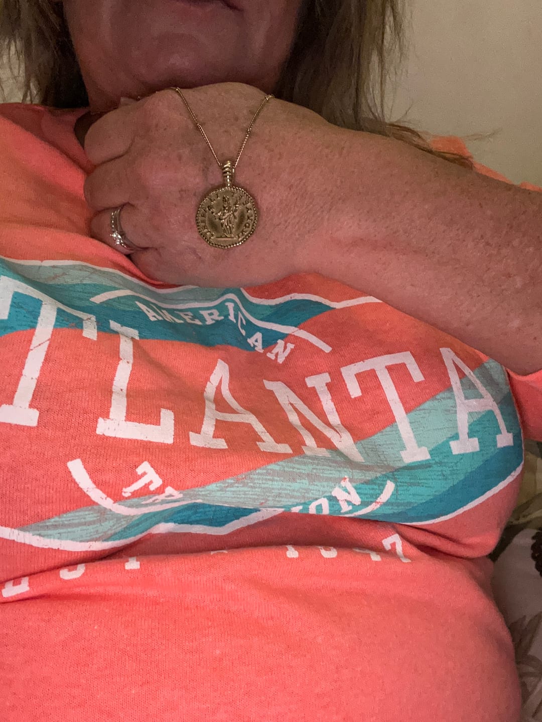Customer photo review of Athena Coin Necklace