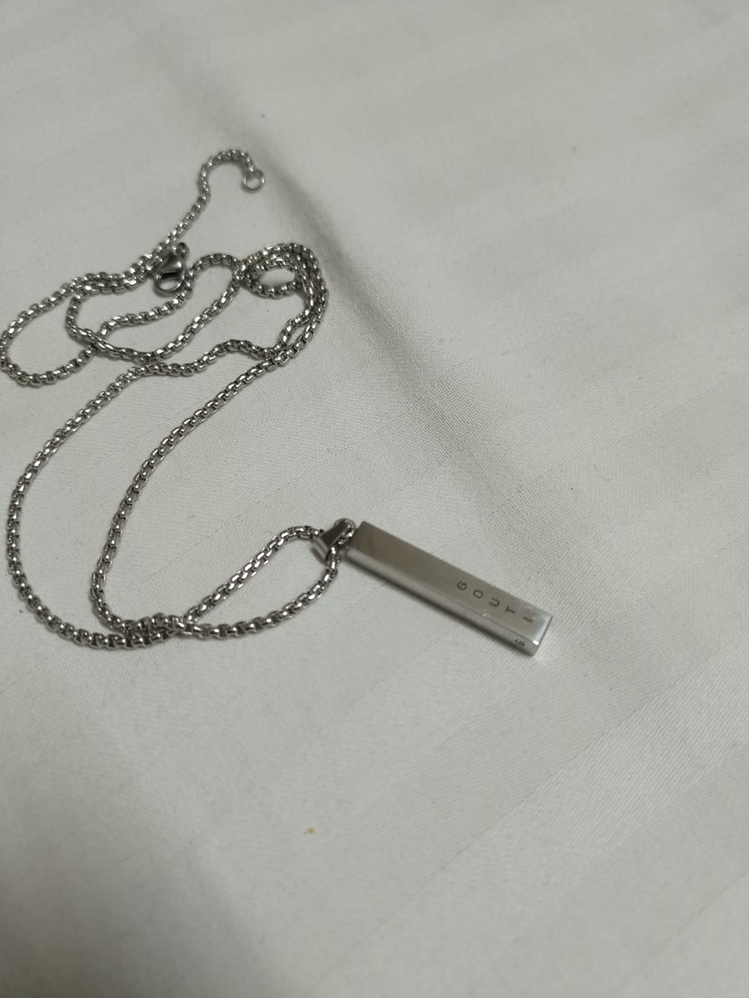Customer photo review of Personalised Cuboid Locket for Men