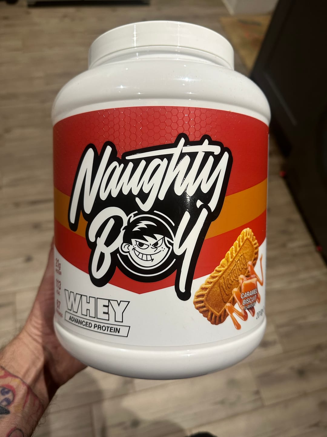 Customer photo review of NAUGHTY BOY® Advanced Whey 2010g
