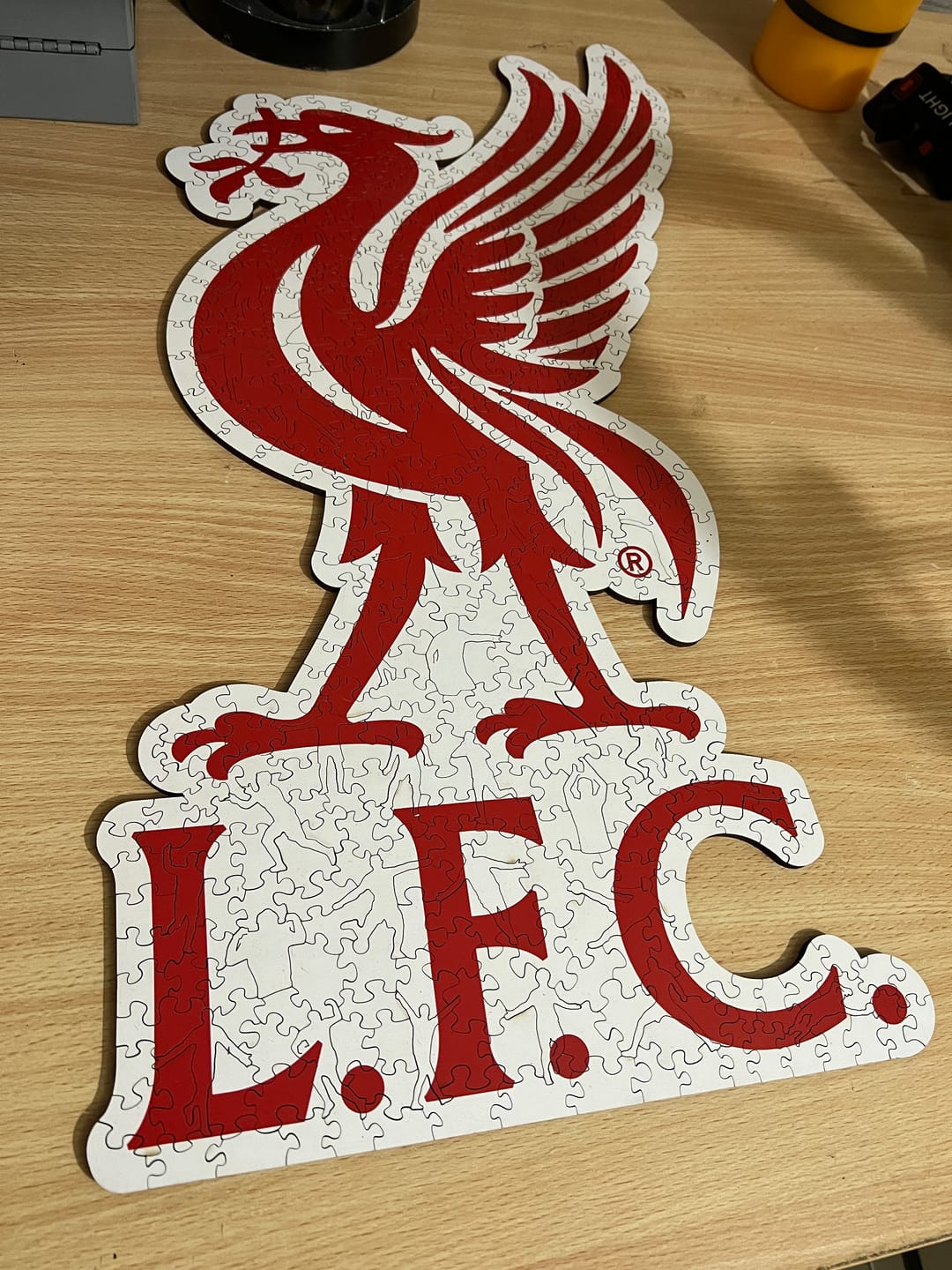 Customer photo review of Liverpool FC® Liver Bird Logo - Official Wooden Puzzle