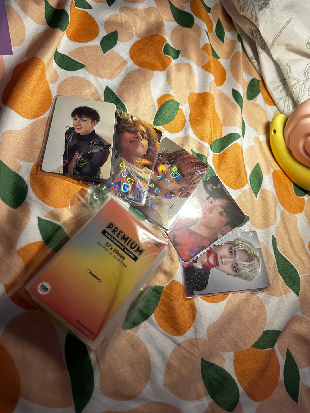 Customer photo review of PREMIUM HOLOGRAPHIC PHOTOCARD SLEEVES - HEART VERSION