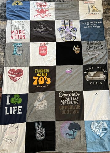 T-shirt quilt with astrology, self-love themes by verda from MA