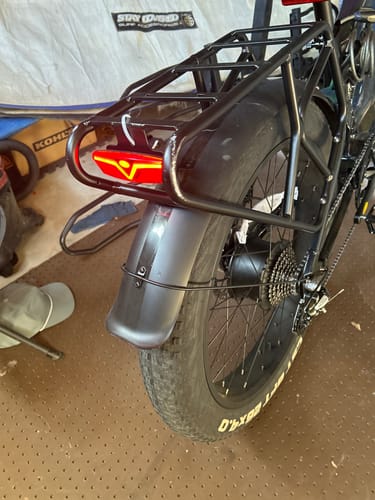 Customer photo review of Rear Rack + Rear Tail Light (for T7)