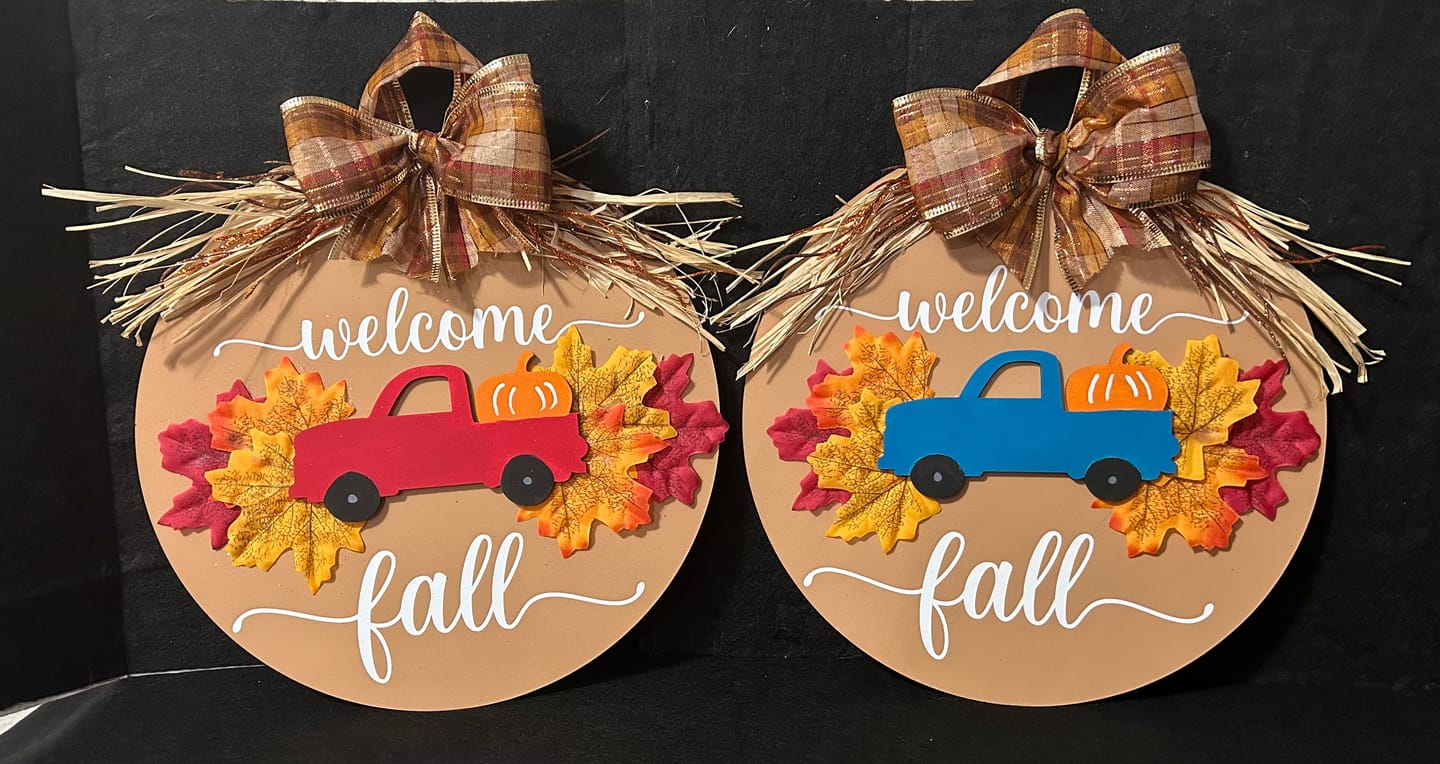 Customer photo review of Unfinished Wood Halloween Tree Car Truck Silhouette - Craft- up to 24" DIY