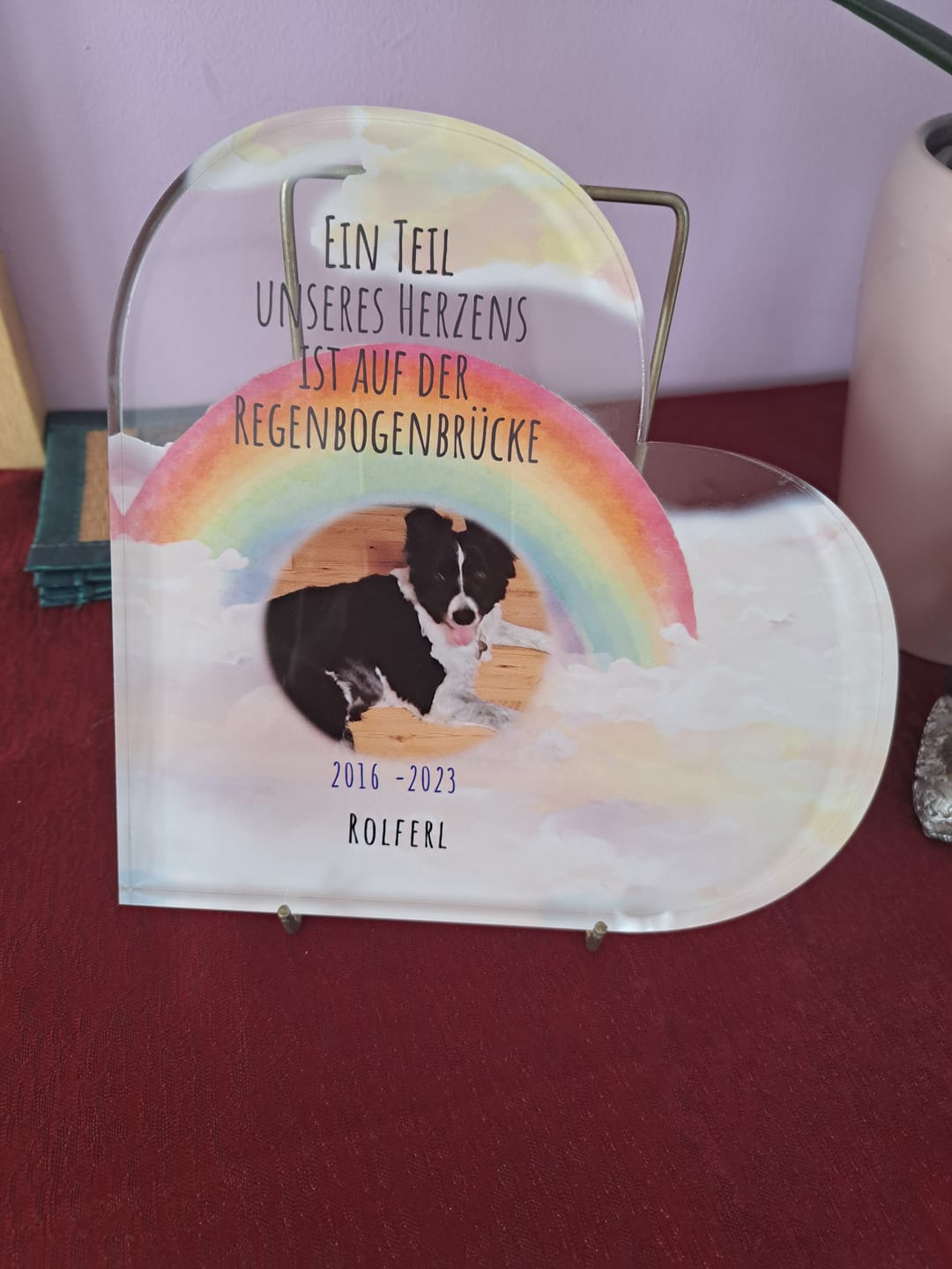 Customer photo review of Dein Foto mit Regenbogen - Individuelles Glasherz