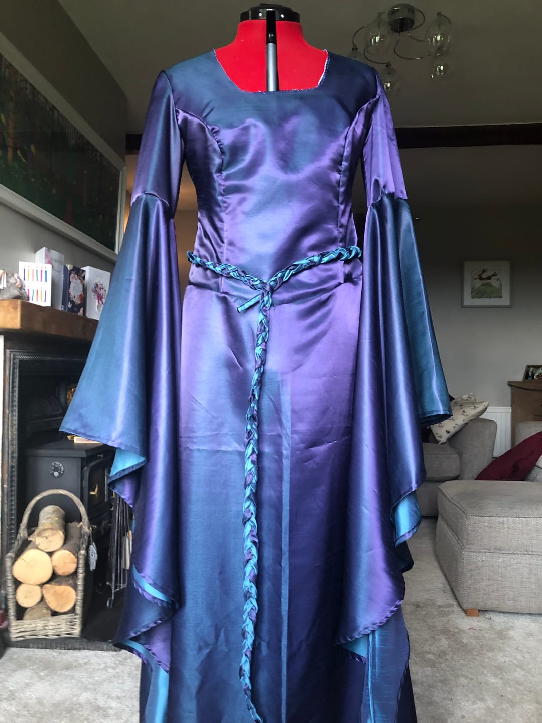 Customer photo review of Plain Shantung Satin Fabric