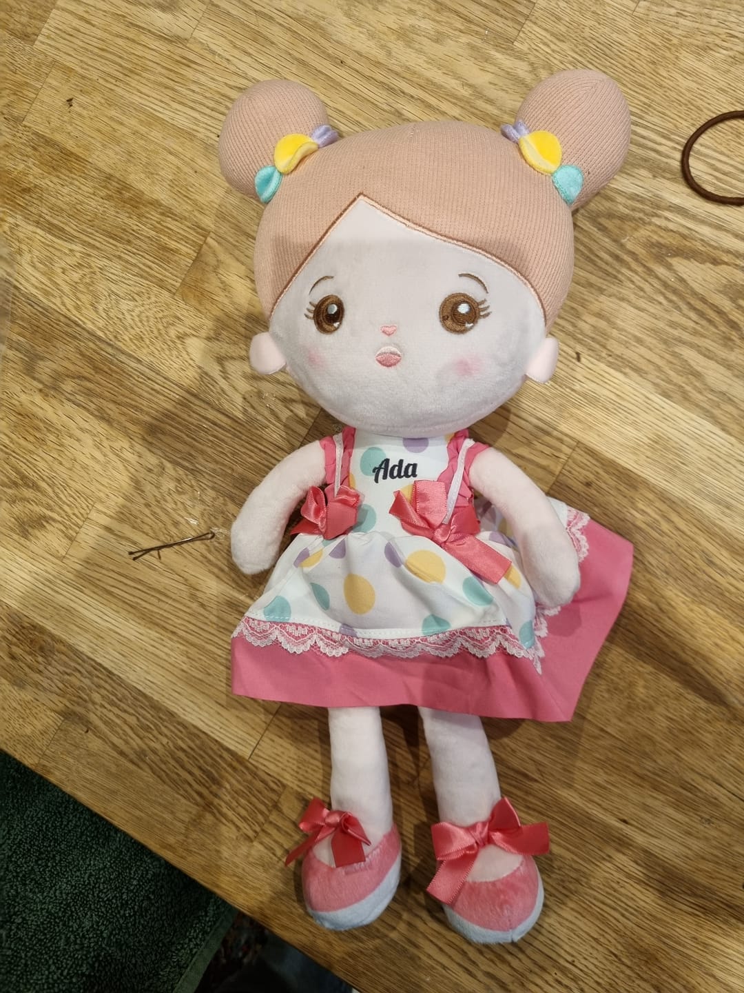 Customer photo review of Personalized Abby Sweet Girl Plush Doll