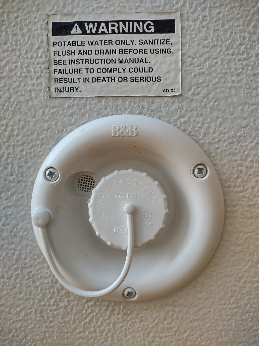 Customer photo review of Fresh Water Fill Hatch