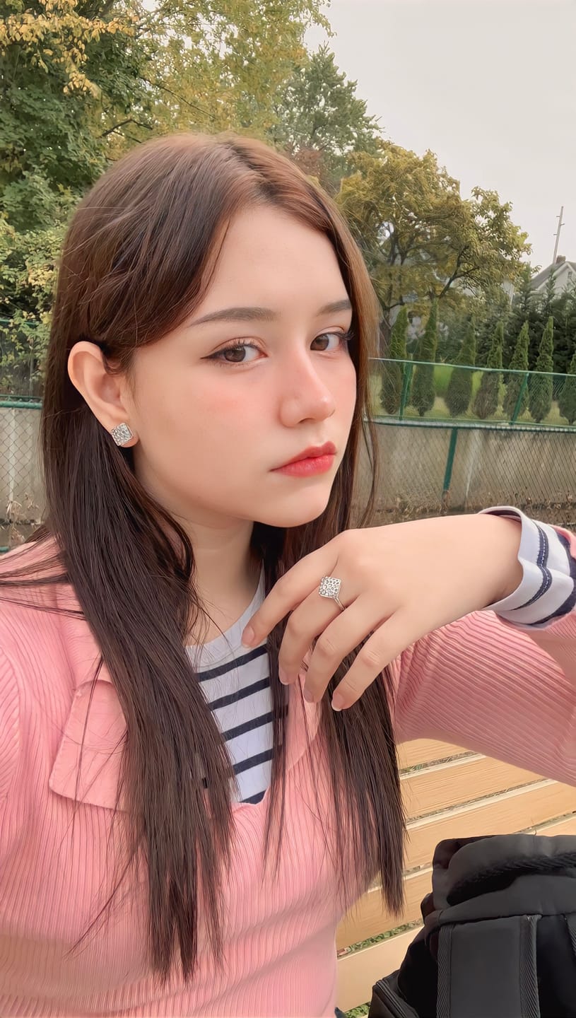 Customer photo review of Lattice Pebble Ring