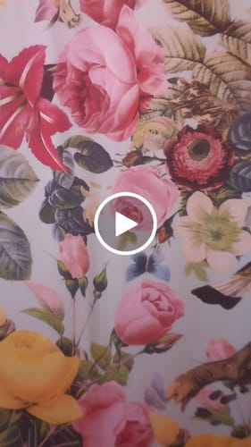 Customer video review of Cortina de Baño Floral and Bird III