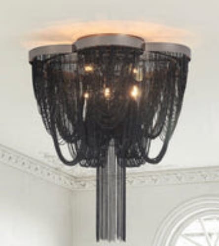 Customer photo review of 5-Light Empire Chain Tassel Flush Mount Ceiling Light