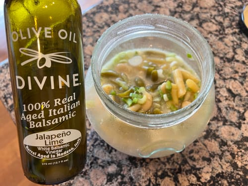 Customer photo review of Sweet Blue Cheese & Habanero Stuffed Queen Olives