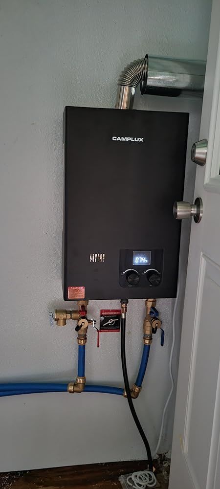 Customer photo review of Camplux Instant Indoor Tankless Gas Water Heater 2.64 GPM | Black