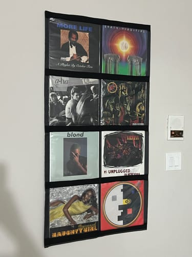 Customer photo review of 12" Vinyl Record Display Frame - LP Wall Storage