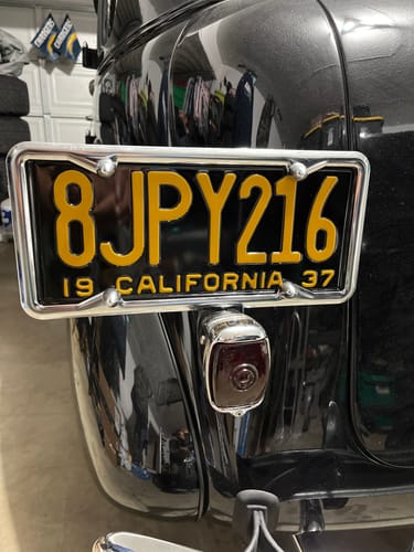 Customer photo review of 1937 CALIFORNIA LICENSE PLATE 6"x14" (351.5mm x 156.5mm)