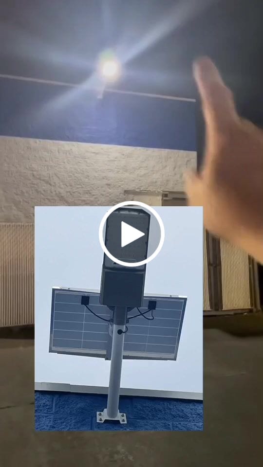 Customer video review of Bright 400 W solar powered street lights for parking lots