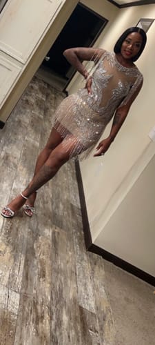 Customer photo review of Ximena Diamante Dress(Ready To Ship)