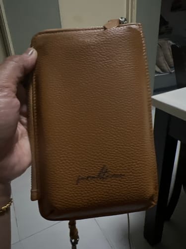 Customer photo review of Minimal Mobile Phone Leather Sling Pouch