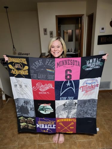 T-shirt quilt from university of minnesota by Heather from MN