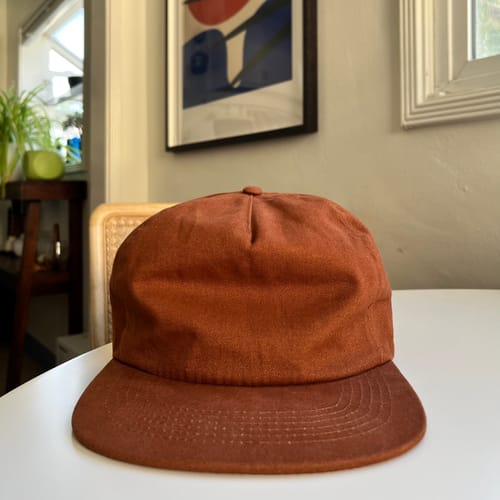 Customer photo review of Big Burnt Orange Unstructured Snapback