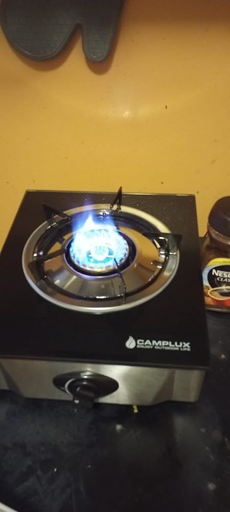 Customer photo review of Camplux Propane Stove with Auto Ignition, Single Burner Propane Stoves 9,500 BTU, Tempered Glass Gas Cooktop