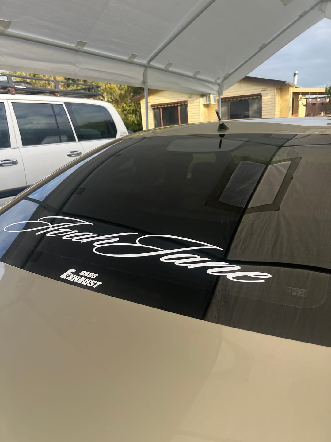 Customer photo review of Custom Text Decal (20cm)