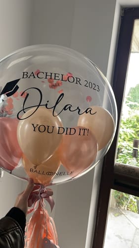 Customer photo review of Abitur Rose Gold Designer Ballon