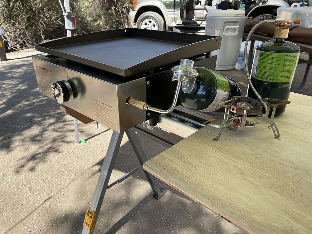 Customer photo review of Camplux Outdoor Portable Griddles for RV, Camping and Tailgating - 17 Inch 13,000 BTU