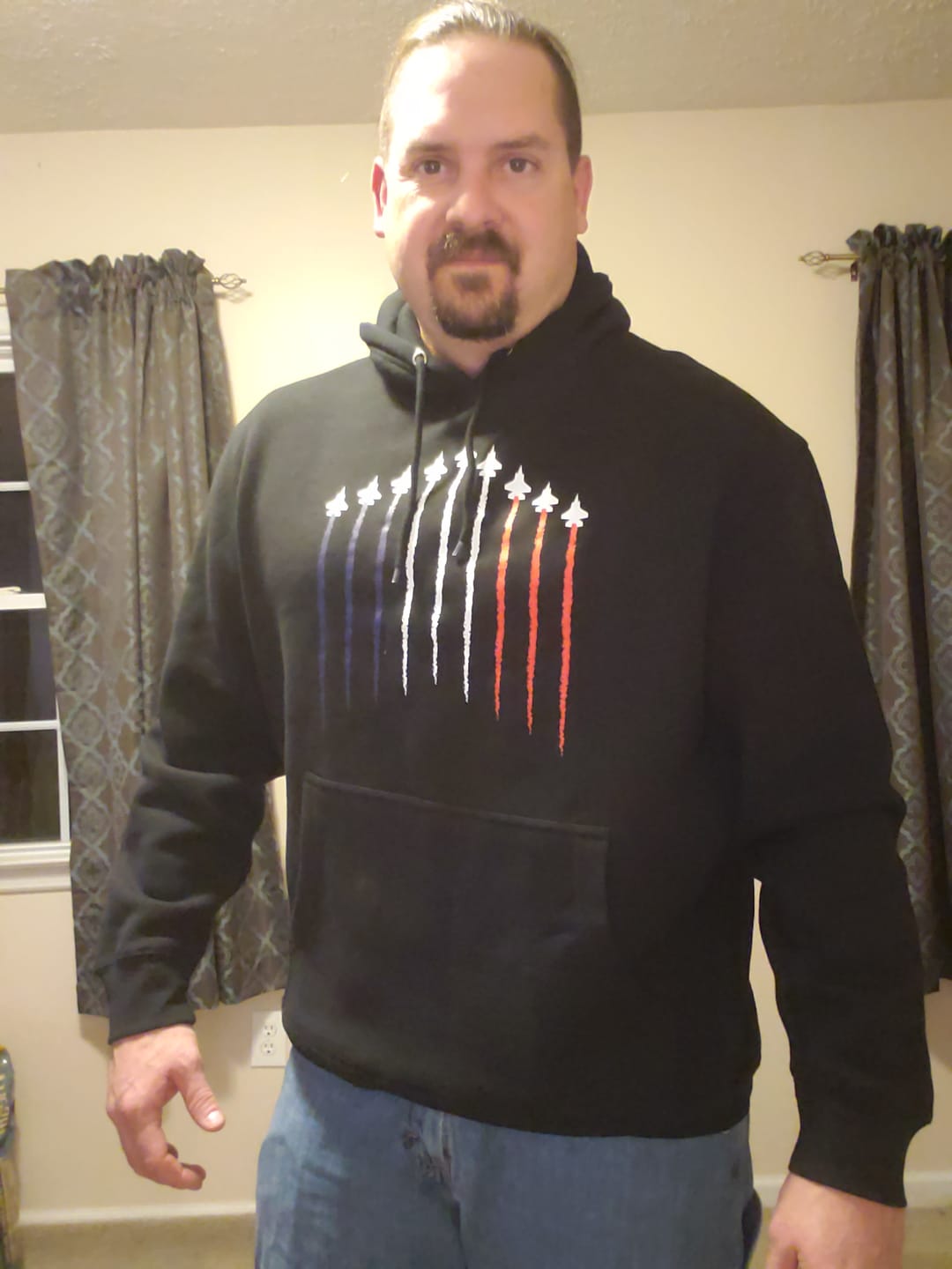 Customer photo review of USA Plane Hoodie