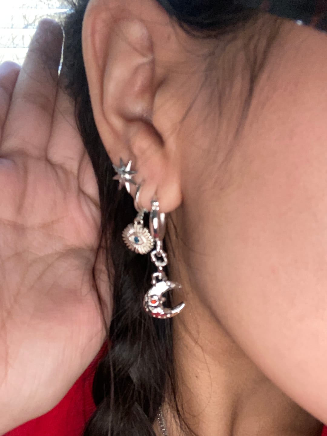 Customer photo review of LUNA DANGLE EARRING