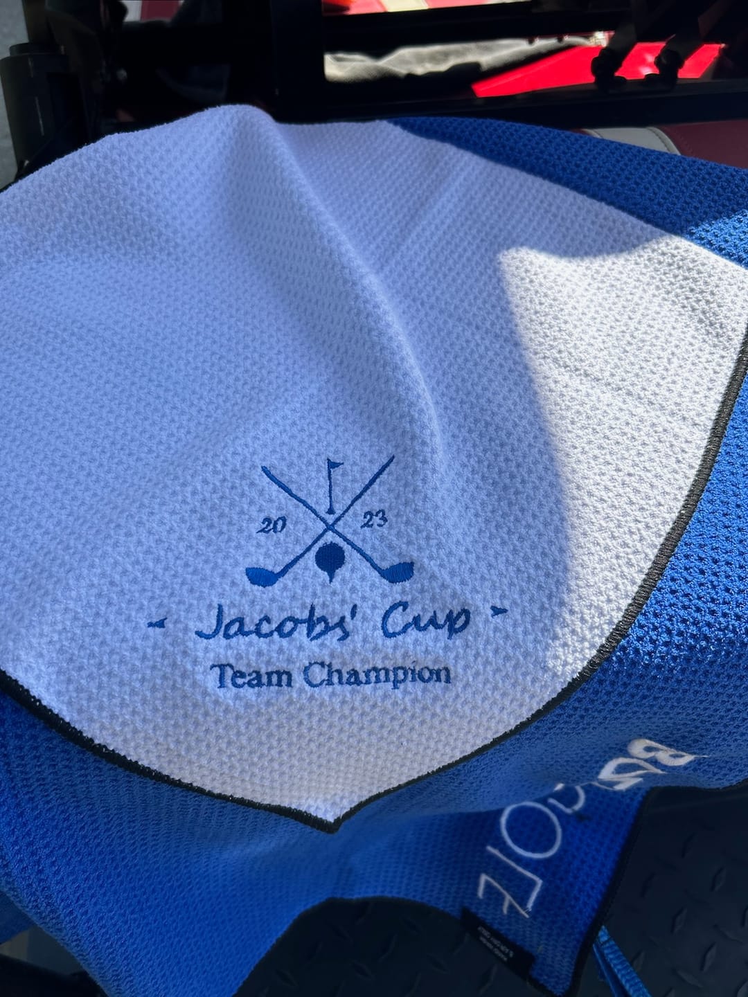 Customer photo review of The Classic - Two-Tone Magnetic Golf Towel Set - Buy One Get One FREE - Labor Day Only