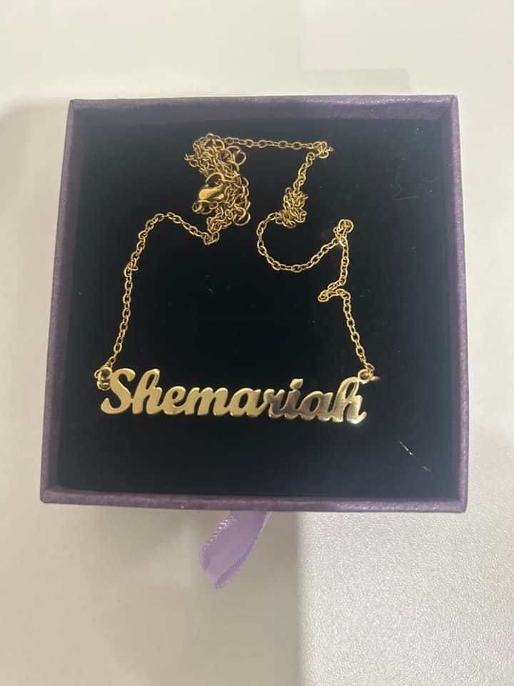 Customer photo review of Script-MT Personalized Name Necklace