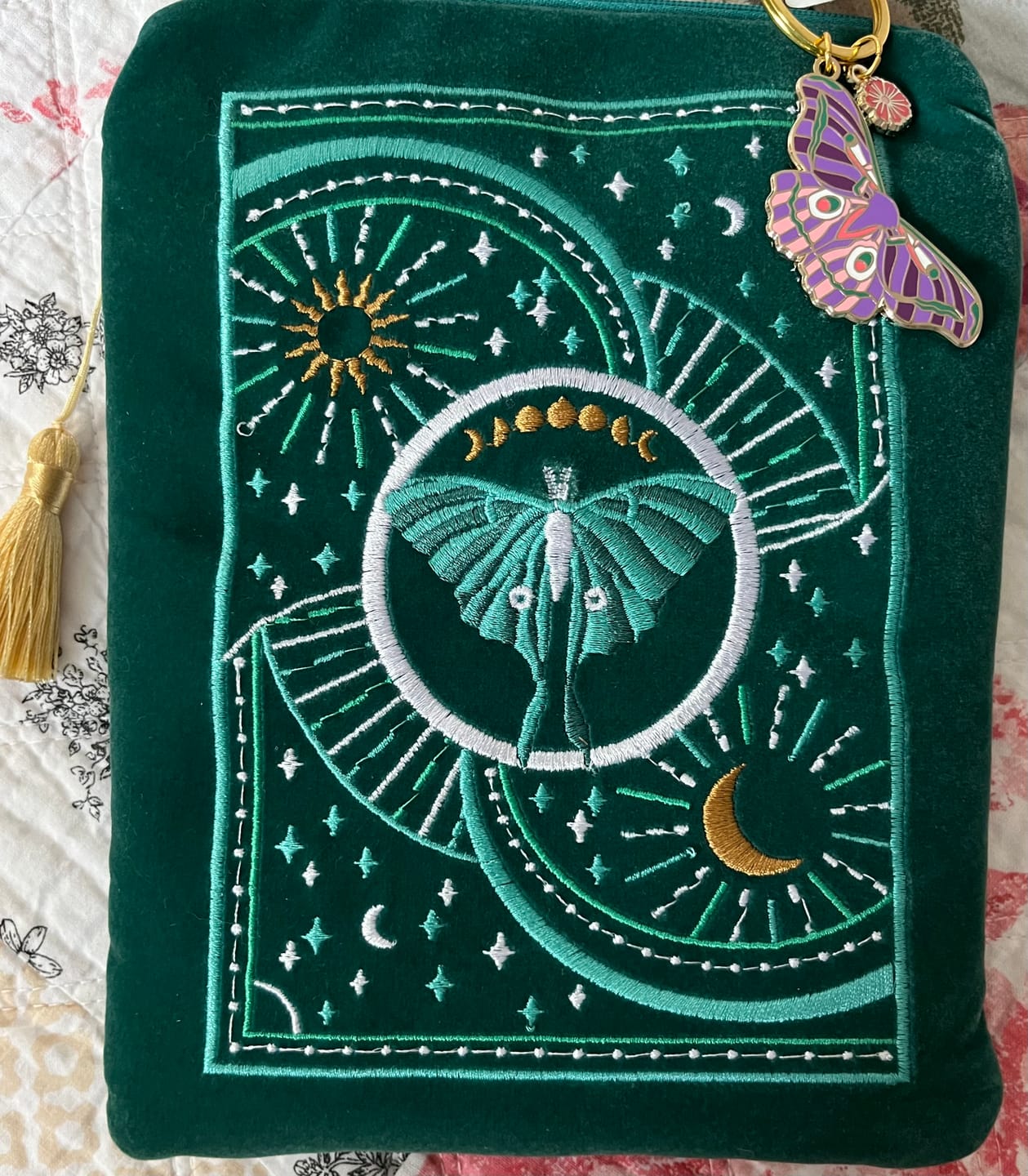 Customer photo review of Luna Moth Kindle & E-Reader Sleeve