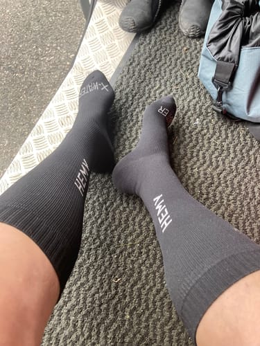 Customer photo review of HEMY Waterproof Socks