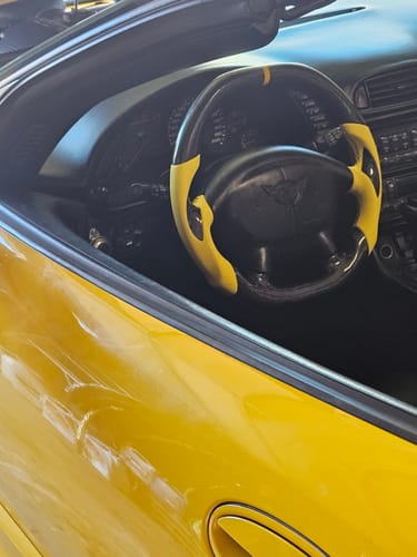 Customer photo review of 1997-2004 C5 Chevy Corvette Custom Carbon fiber Steering Wheel