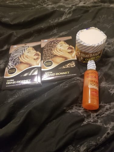 Customer photo review of Dream Womens Satin Braid Bonnet, Zebra