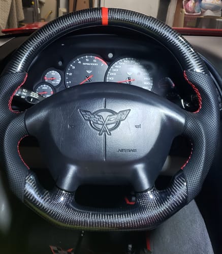 Customer photo review of 1997-2004 C5 Chevy Corvette Carbon fiber Steering Wheel