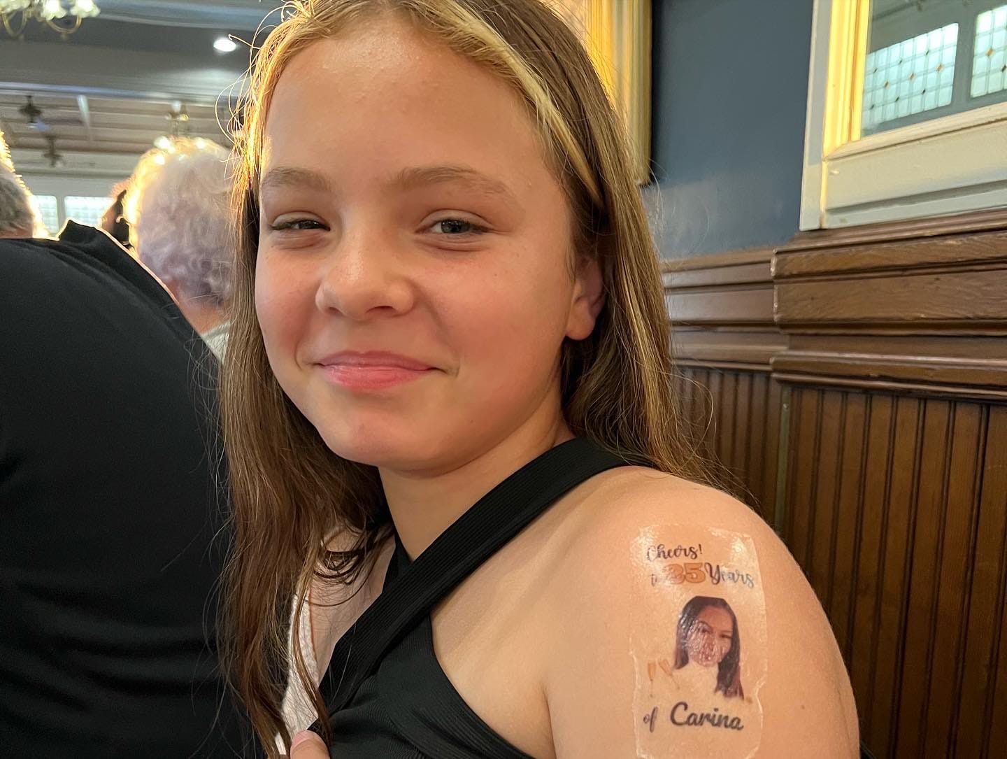 Customer photo review of Cheers to Years! - Temporary Tattoo