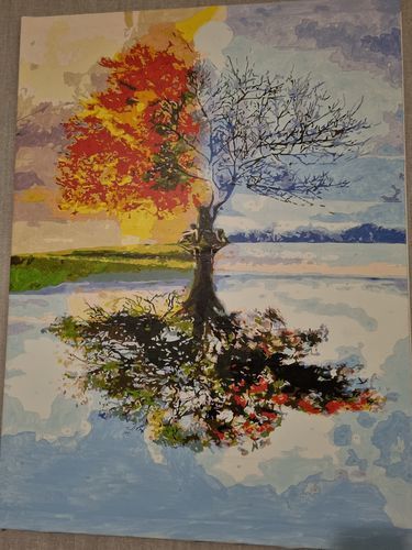 Customer photo review of Tree, Seasons - Paint by Numbers